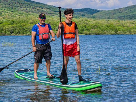 paddle surf en el embalse de Pinilla en Lozoya