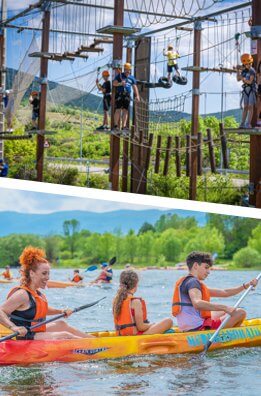 pack de aventuras con parque de cuerdas y tirolinas más alquiler de kayaks